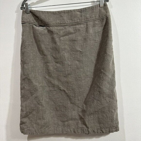 Elaine Fisher Gray Washed Knee‎ Length Back Slit, Women’s Pencil Skirt Sz L - Picture 1 of 10